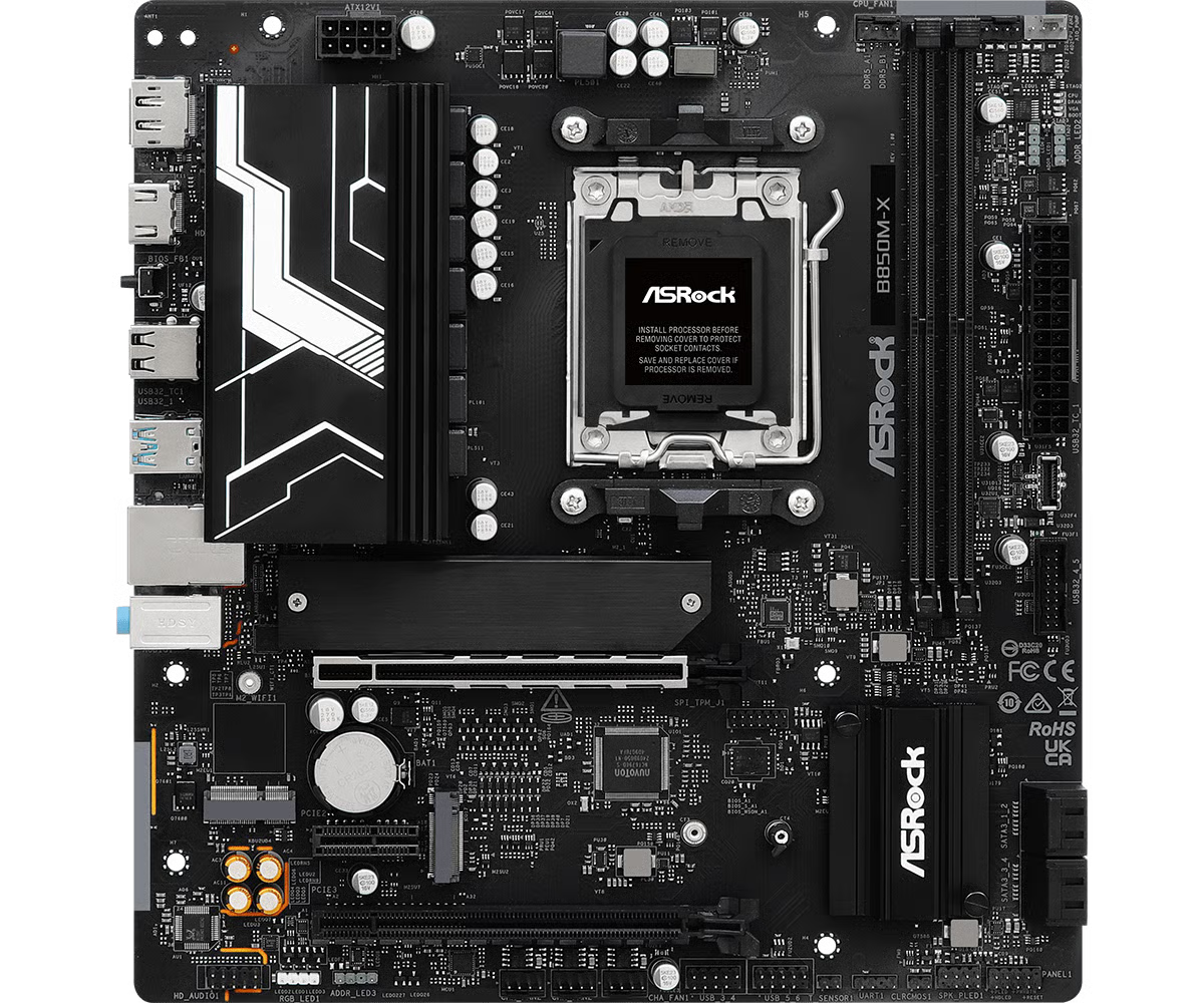 ASRock 華擎 B850M-X Micro-ATX 主機板 (DDR5)