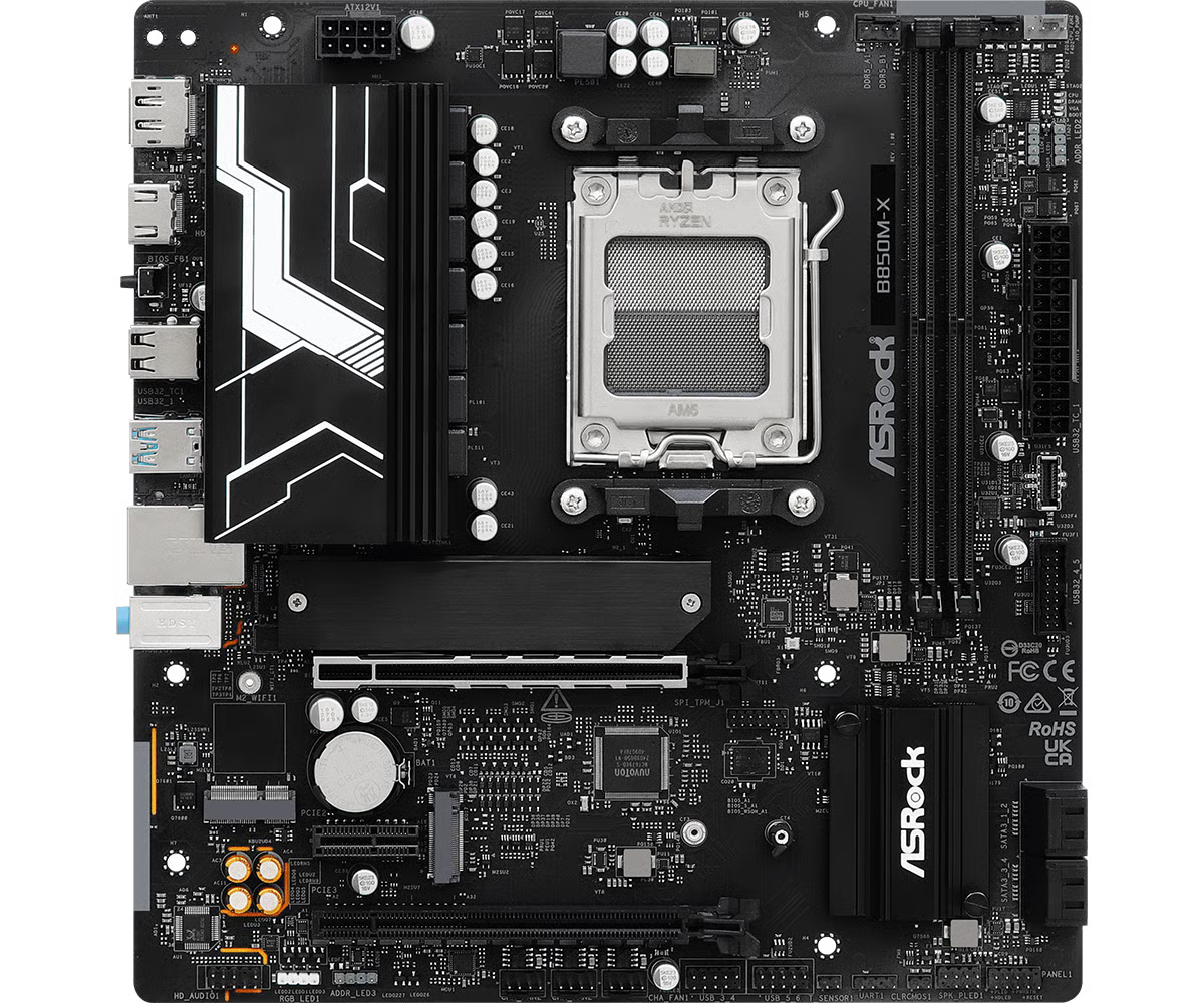 ASRock 華擎 B850M-X Micro-ATX 主機板 (DDR5)