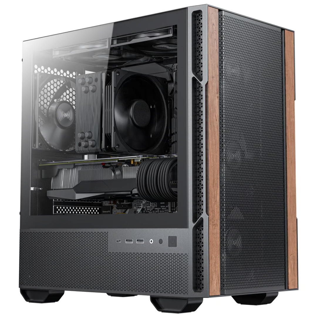 Okinos Cypress 3 Wood Micro-ATX 機箱 【預裝4把風扇】