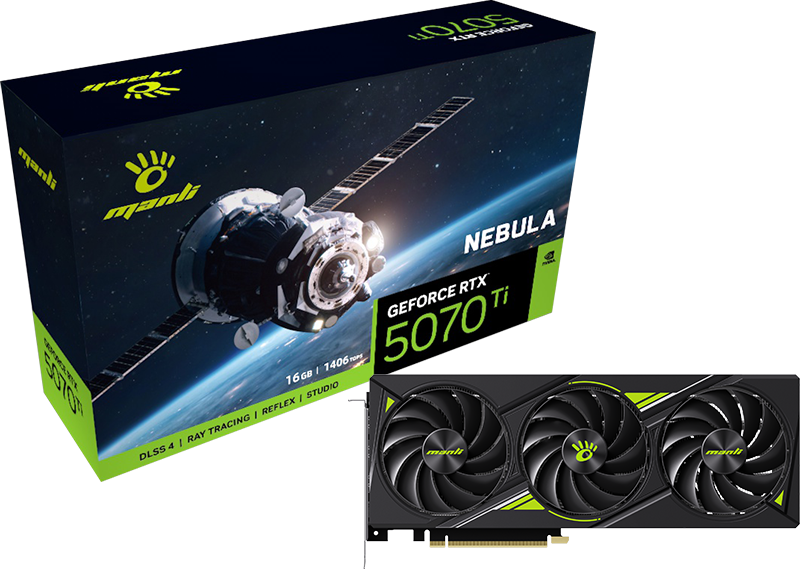 Manli GeForce RTX™ 5070 TI NEBULA X3 16GB GDDR7