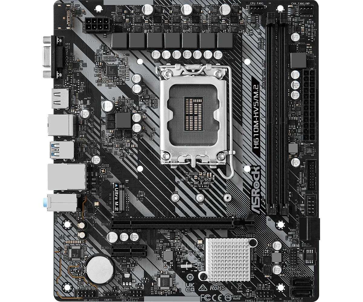ASRock 華擎 H610M-HVS/M.2 R2.0 MATX 主機板 (DDR4)