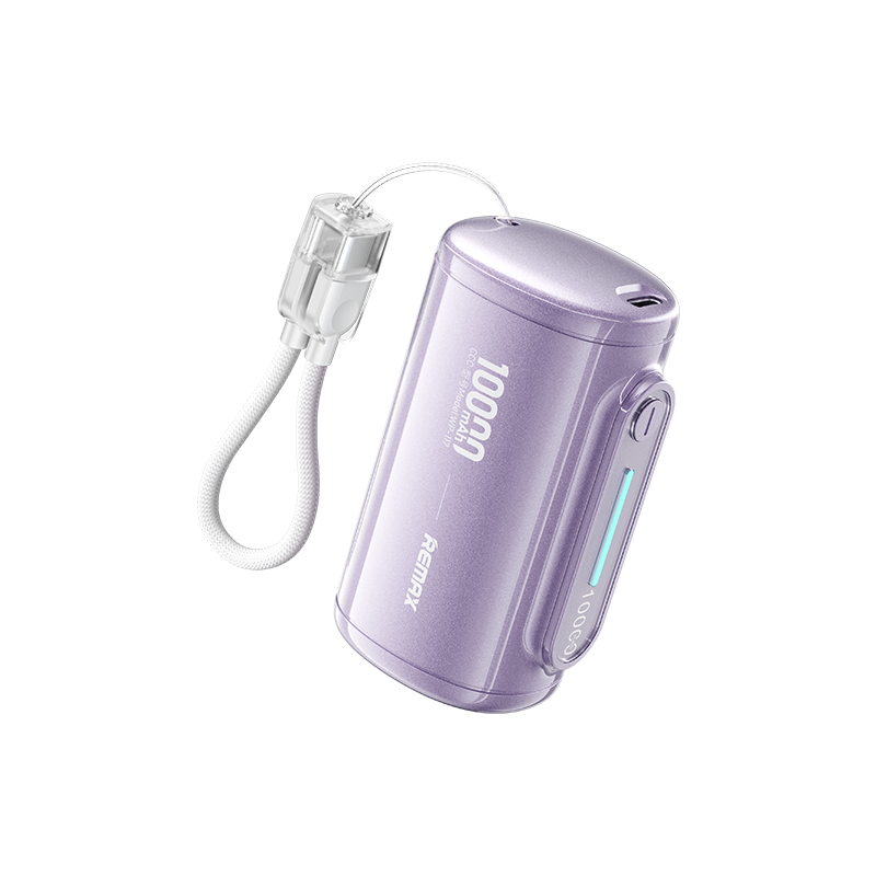 REMAX 睿量 膠囊 移動電源 10000mAh WP-117（QC22.5W 掛繩Type-C快充線）